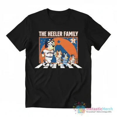 The Family Bluey vs Houston Astros MLB Baseball Abbey Road shirt - High Quality Printed T-Shirt