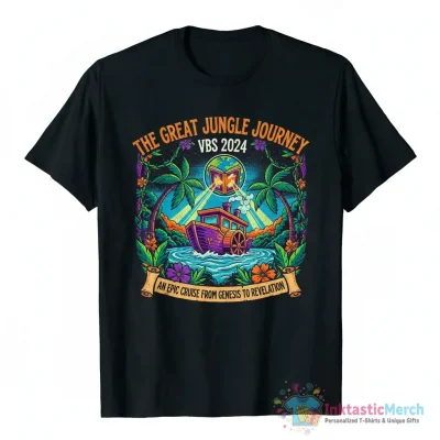 The great jungle journey VBS 2024 an epic cruise from genesis to revelation shirt - High Quality Printed T-Shirt