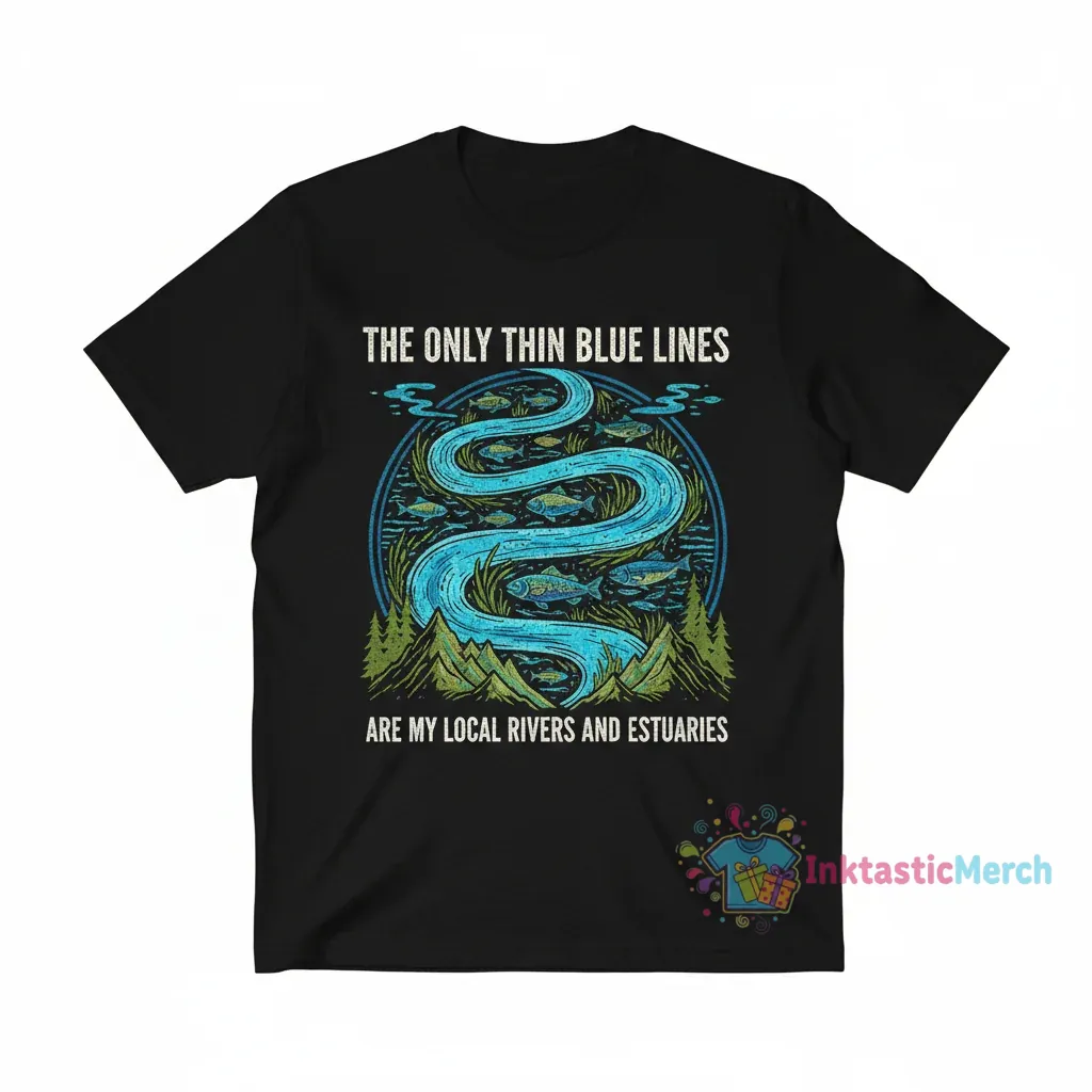 The only thin blue lines I respect are my local rivers and estuaries shirt 1 The only thin blue lines I respect are my local rivers and estuaries shirt