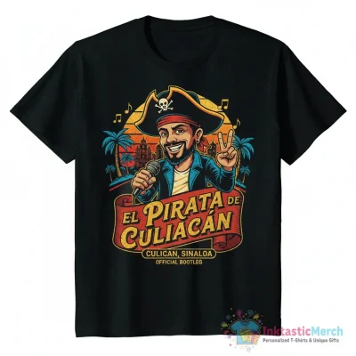 "The Pirate of Culiacan Vintage Retro Design" Essential T-Shirt by HostDrawing - High Quality Printed T-Shirt