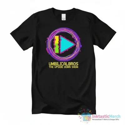 "The Upside Down Show Play Button Logo" Essential T-Shirt for Sale by UmbilicalBros - High Quality Printed T-Shirt