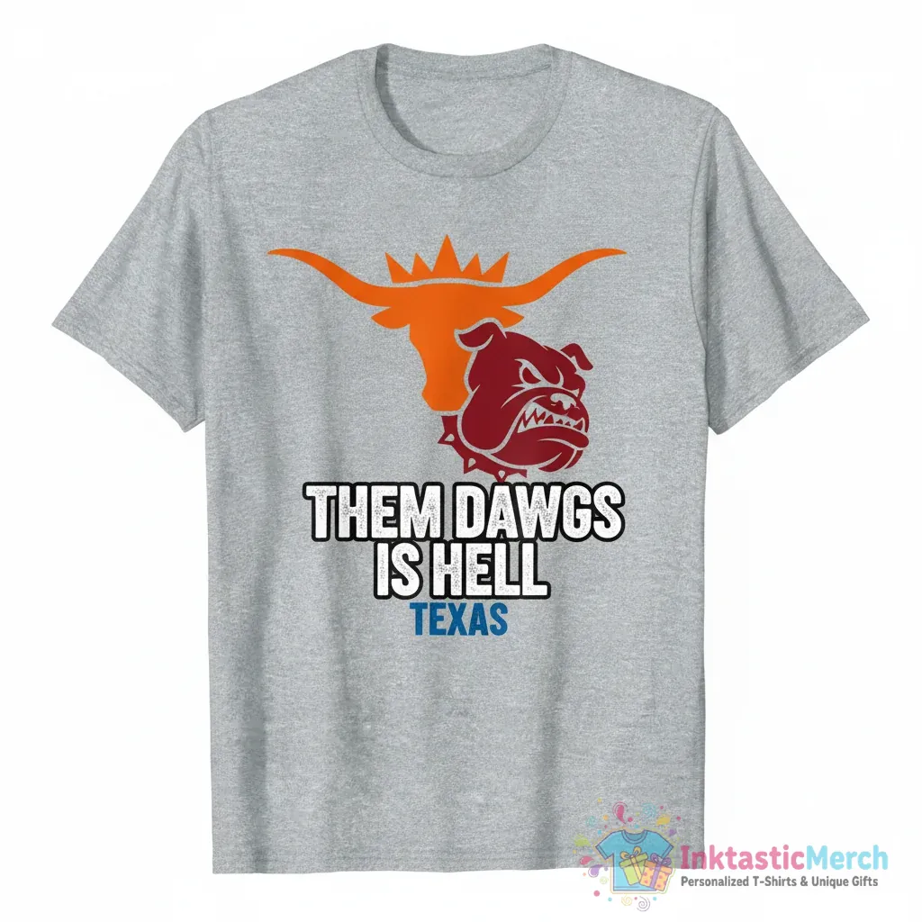 Them Dawgs Is Hell Texas Longhorns beat Georgia Bulldogs shirt 1 Them Dawgs Is Hell Texas Longhorns beat Georgia Bulldogs shirt - High Quality Printed T-Shirt