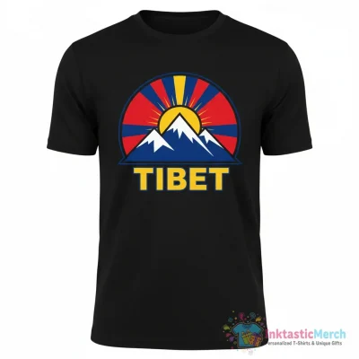 Tibetan Tibet flag with Tibet text Active T-Shirt
