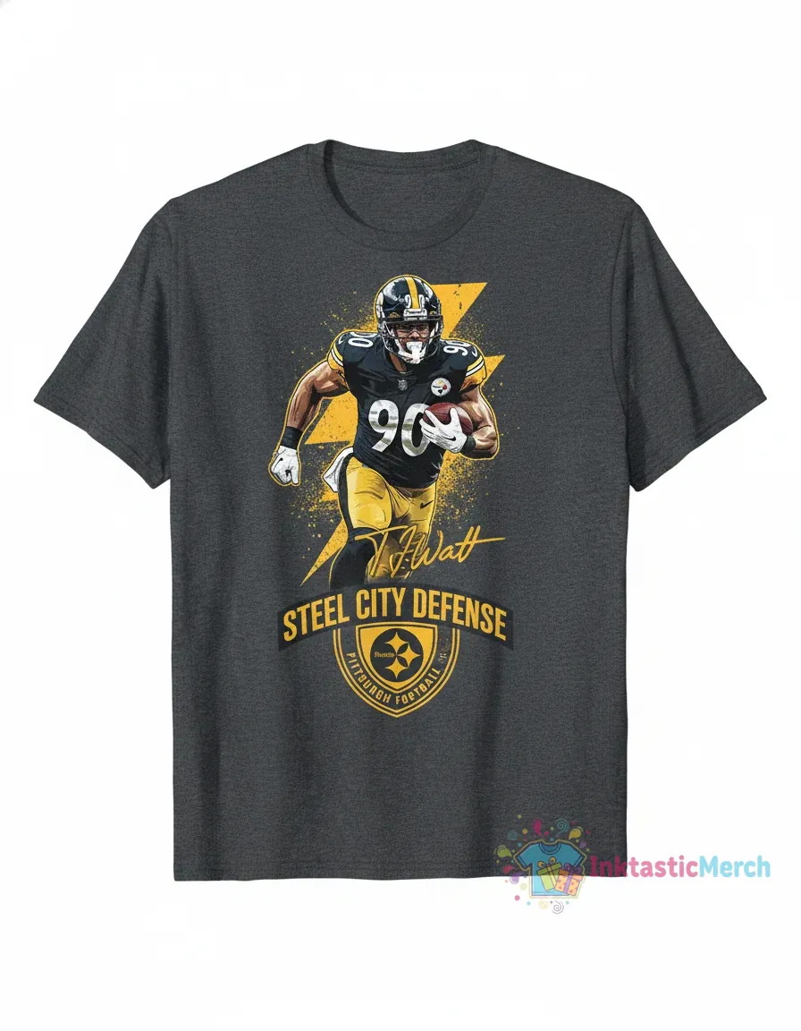 TJ Watt Pittsburgh Steelers Signature Graphic Tee 1 TJ Watt Pittsburgh Steelers Signature Graphic Tee