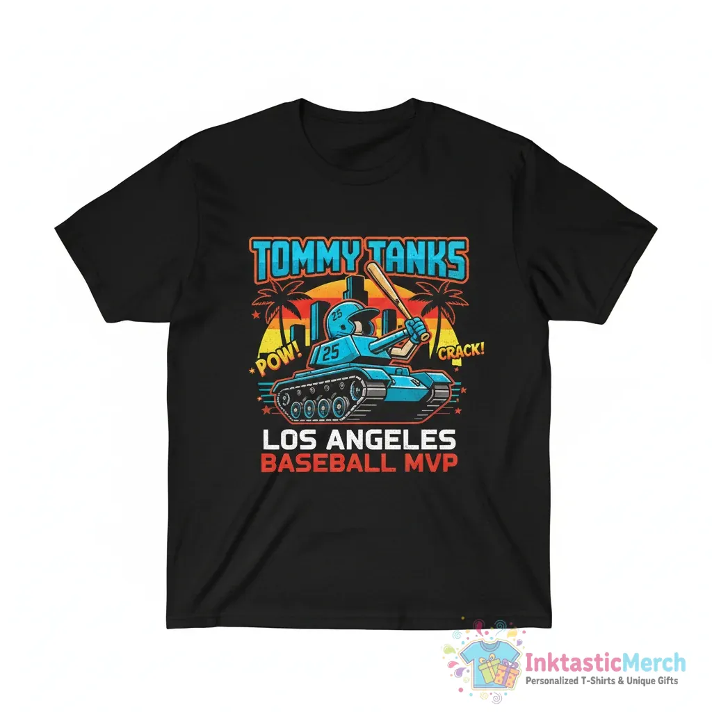 Tommy Edman Tommy Tanks Los Angeles baseball MVP shirt 1 Tommy Edman Tommy Tanks Los Angeles baseball MVP shirt - High Quality Printed T-Shirt