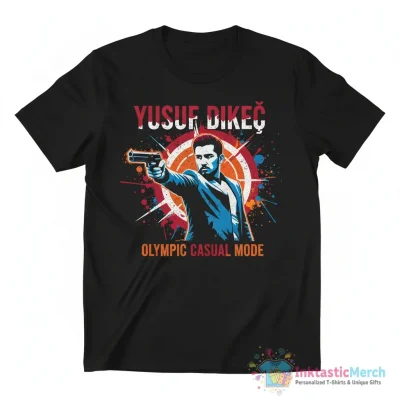 Turkish Sniper Yusuf Dikec Olympic level casual mode shirt - High Quality Printed T-Shirt
