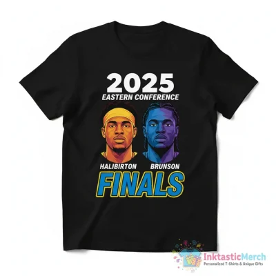 Tyrese Haliburton Jalen Brunson 2025 Eastern Conference Finals shirt - High Quality Printed T-Shirt