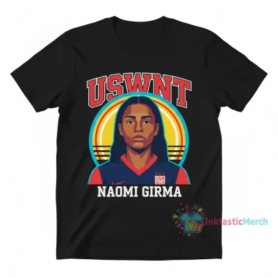USWNT Naomi Girma Player Portrait Art T-Shirt