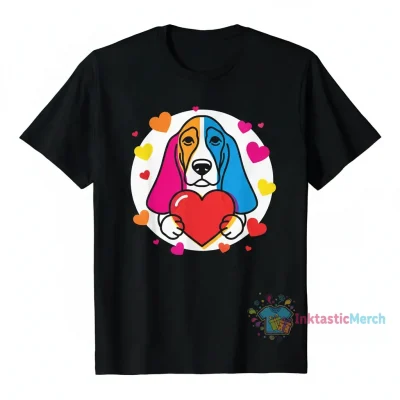 Valentine's Day Basset Hound" Essential T-Shirt