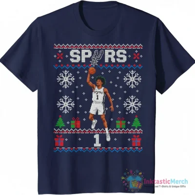 Victor Wembanyama San Antonio Spurs Ugly Christmas shirt - High Quality Printed T-Shirt