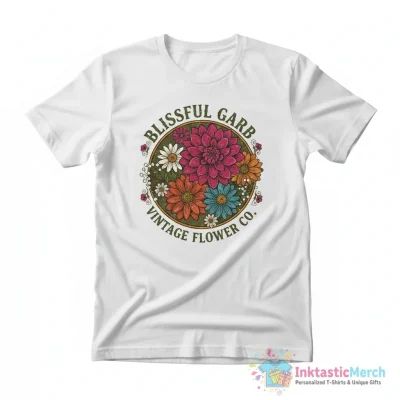 "Vintage flower, gorgeous shabby chic, rbf7" Classic T-Shirt for Sale by BlissfulGarb - High Quality Printed T-Shirt