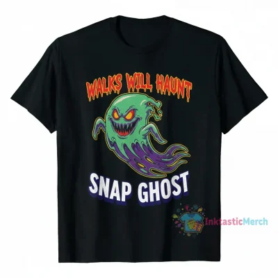 Walks Will Haunt: The Ethereal Ghost Snap Shirt