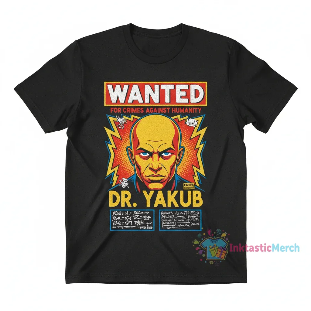 Wanted Crimes Against Humanity Dr Yakub shirt 1 Wanted Crimes Against Humanity Dr Yakub shirt