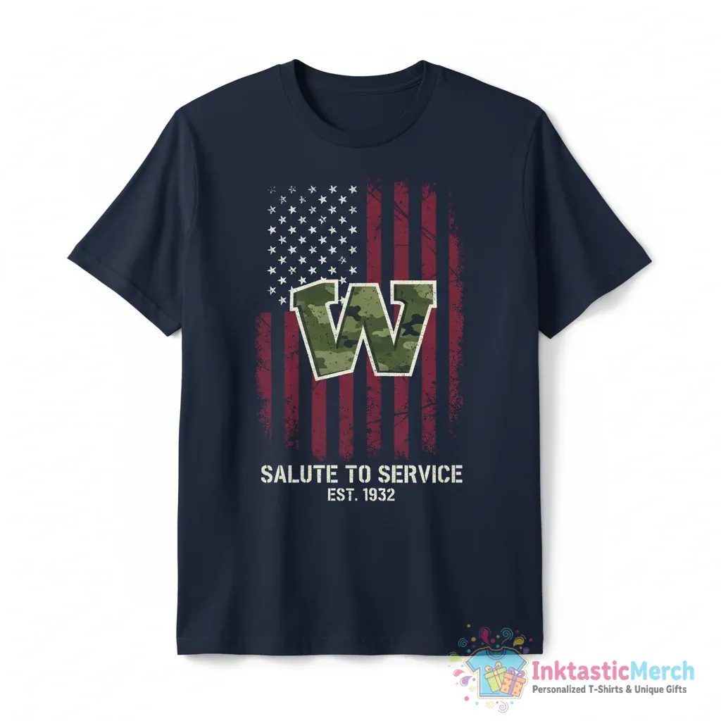 Washington Commanders veterans day salute to service est 1932 shirt 1 Washington Commanders veterans day salute to service est 1932 shirt - High Quality Printed T-Shirt