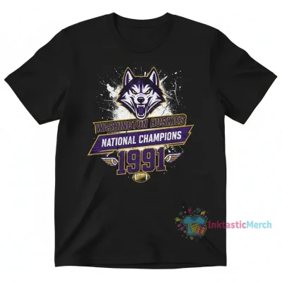 Washington Huskies 1991 National Champions Vintage Football Shirt