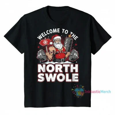 Welcome To The North Swole (Funny Christmas Gym Pun)" Essential T-Shirt