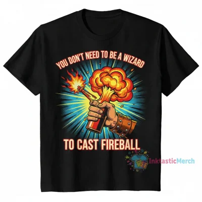 Wizard Fireball Graphic Tee - Unleash Your Inner Mage