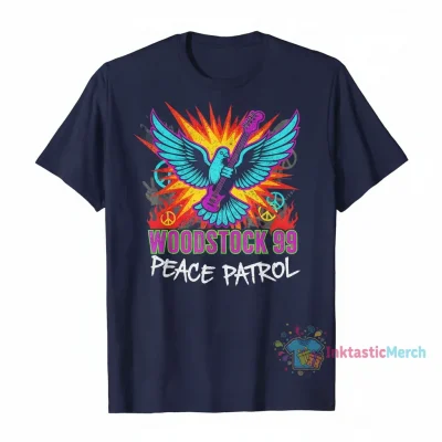 1999 Woodstock Peace Patrol Men's Jersey Tee - Lilac (XL)