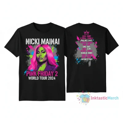 2024 Nicki Minaj Tour Heavyweight T-Shirt - Black (Size S)