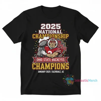 2025 National Championship Ohio State Buckeyes Champions T-Shirt - Official Fan Gear