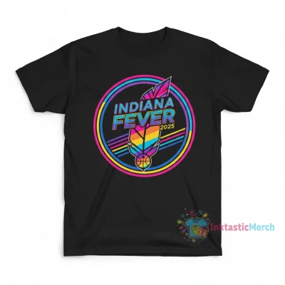 2025 Indiana Fever WNBA Team Logo Pride T-Shirt
