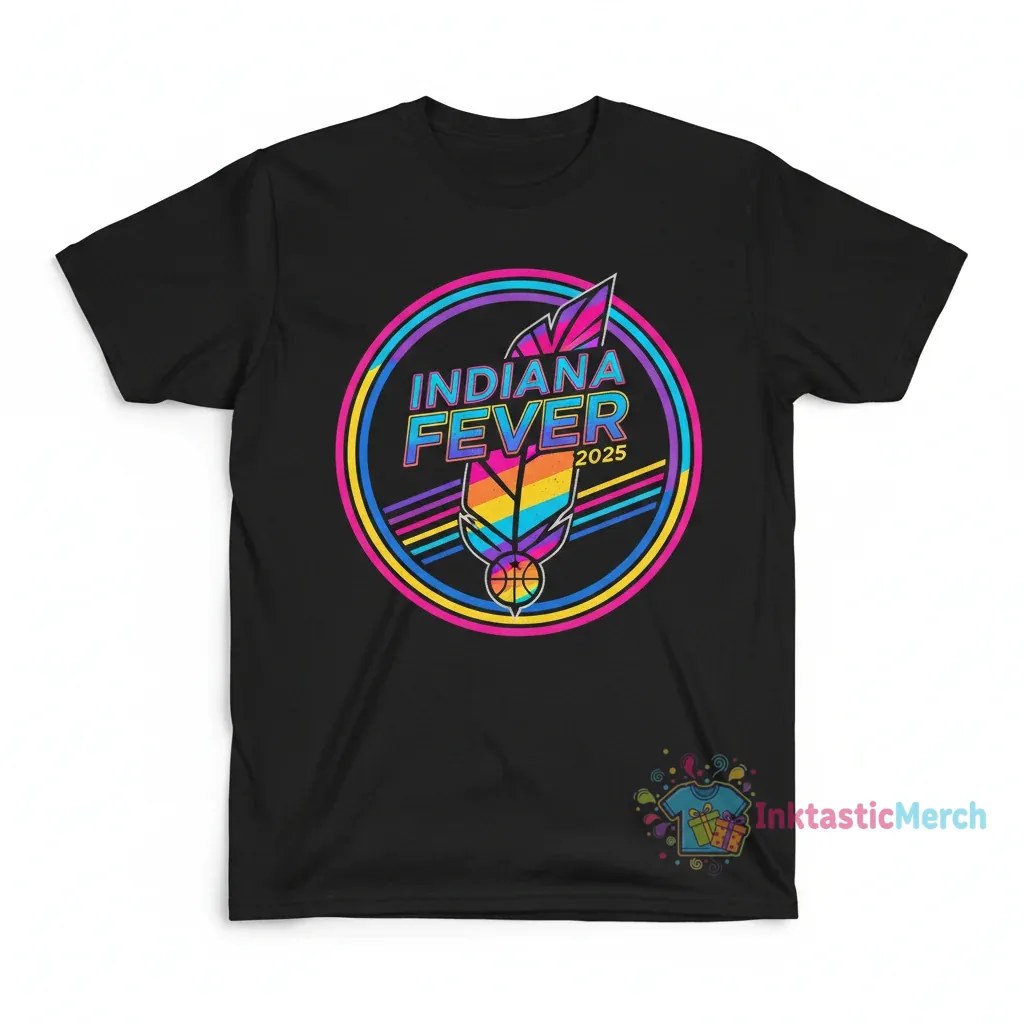 2025 Indiana Fever WNBA Team Logo Pride T-Shirt 1 2025 Indiana Fever WNBA Team Logo Pride T-Shirt
