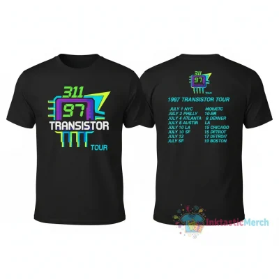 311 1997 Transistor Tour T-Shirt - Premium Men's Heavyweight Cotton (Black, Size S)