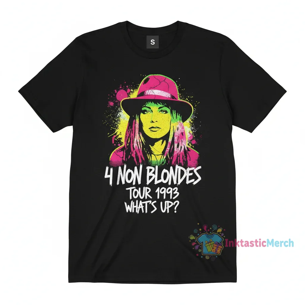 4 Non Blondes Band Tour Concert T-Shirt - Men's Heavyweight Black - Size S 1 4 Non Blondes Band Tour Concert T-Shirt - Men's Heavyweight Black - Size S