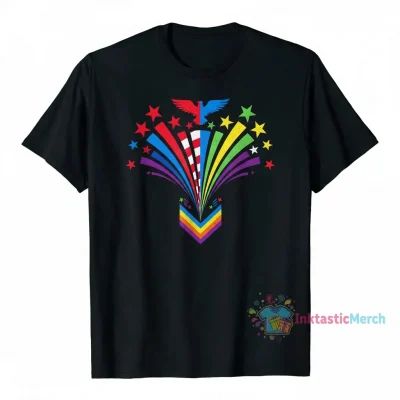 4Th Of July Gay Usa Flag Shirt T-Shirts Men's Heavyweight T-shirt