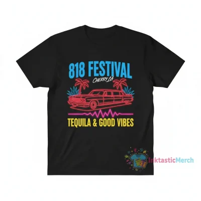 818 Tequila Festival Cherry LA Classic Tee - Black