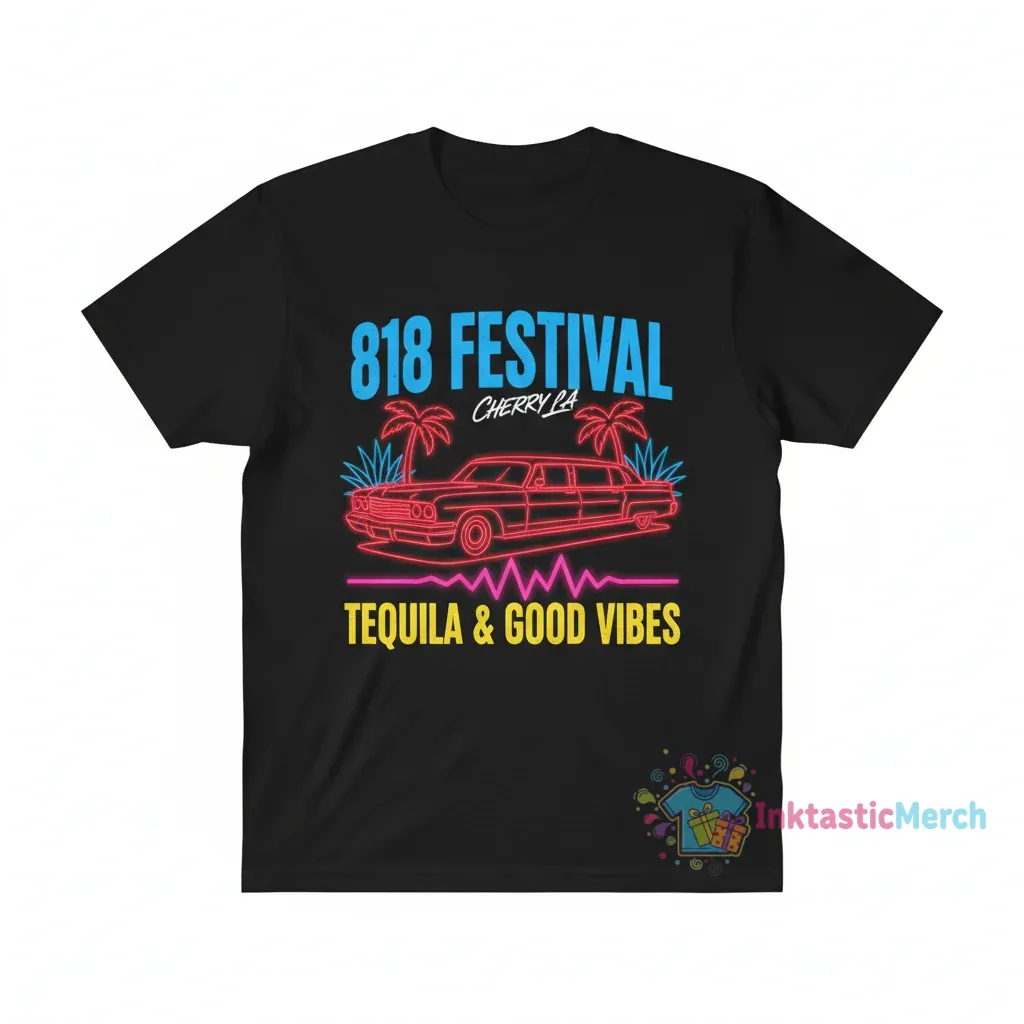 818 Tequila Festival Cherry LA Classic Tee - Black 1 818 Tequila Festival Cherry LA Classic Tee - Black