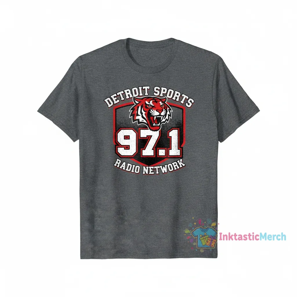 97.1 Detroit Sports Radio Network: Durable & Comfortable Fan Tee 1 97.1 Detroit Sports Radio Network: Durable & Comfortable Fan Tee