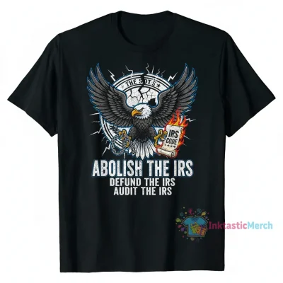 Abolish The IRS Tee | Defund | Audit | Streetwear Black