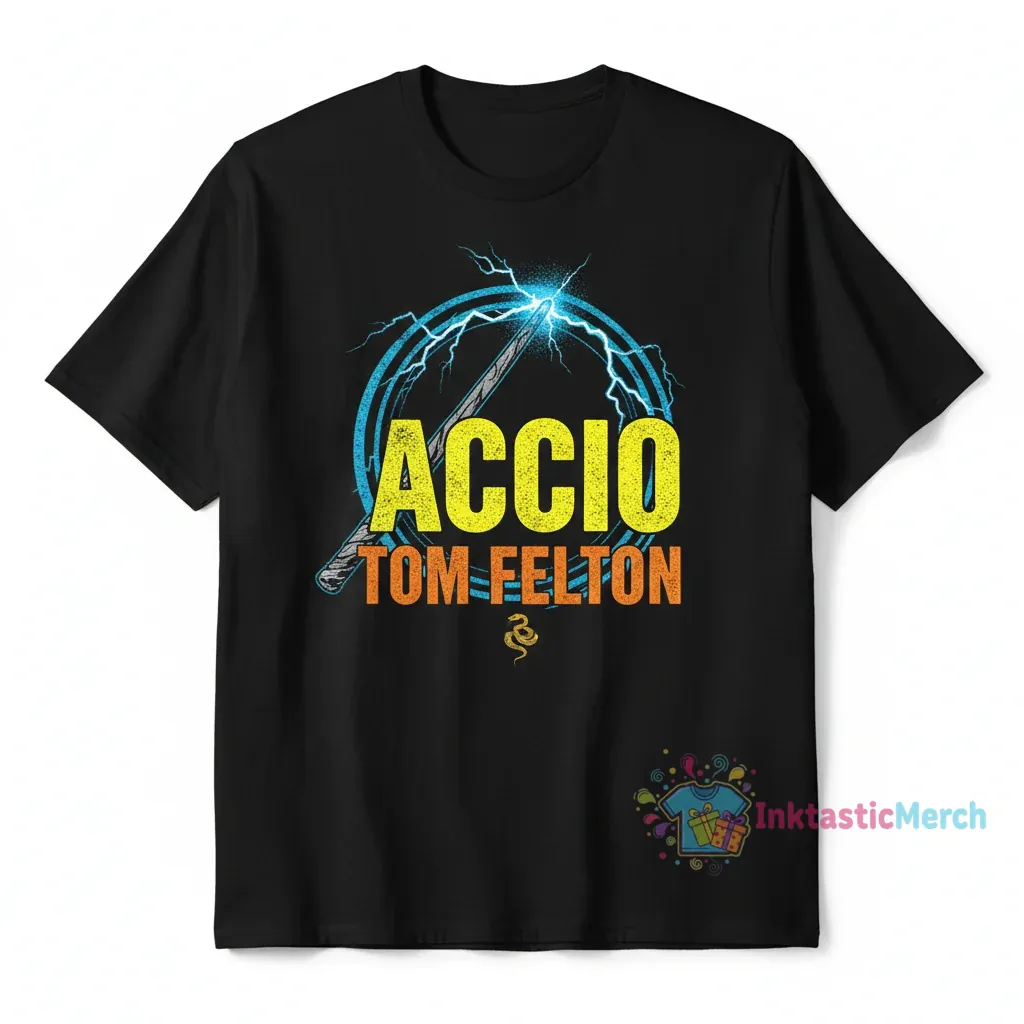 Accio Tom Felton T-Shirts Men's Heavyweight T-shirt 1 Accio Tom Felton T-Shirts Men's Heavyweight T-shirt