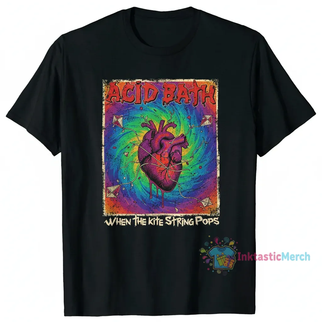 Vintage Acid Bath When The Kite String Pops Shirt - Men's Heavyweight S Black 1 Vintage Acid Bath When The Kite String Pops Shirt - Men's Heavyweight S Black