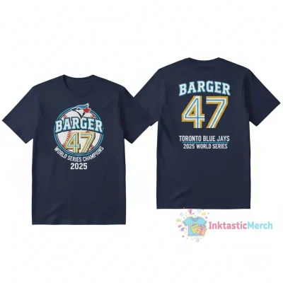 Addison Barger 47 Blue Jays 2025 World Series Replica Jersey T-Shirt