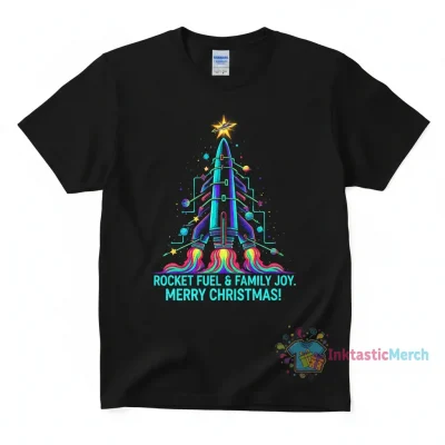 Aerospike Engine Schematic T-Shirt - Heavyweight Cotton, S Black