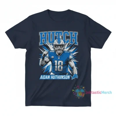 Aidan Hutchinson Detroit Lions Football Player Graphic Tee