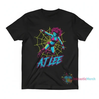 AJ Lee WWE Superstar Women's Wrestling Pose Vintage T-Shirt