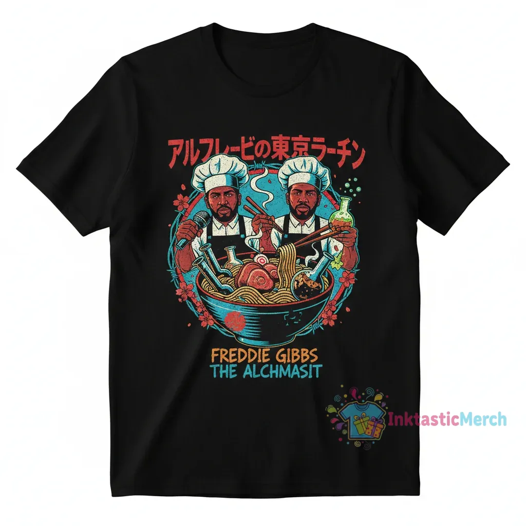 Alfredo's Tokyo Ramen Freddie Gibbs The Alchemist Shirt 1 Alfredo's Tokyo Ramen Freddie Gibbs The Alchemist Shirt