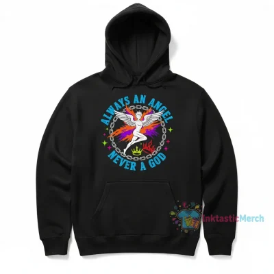 Boygenius 'Always an Angel, Never a God' Lyric Hoodie - Unisex Classic Fit, Black