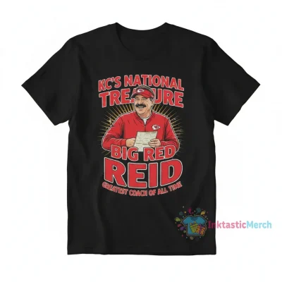 Andy Reid Big Red KC's National Treasure Greatest Coach of All Time T-Shirt