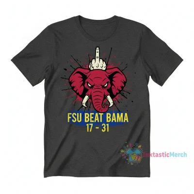 Commemorate the FSU Victory Over Alabama: 'Beat Bama 17-31' Fan T-Shirt