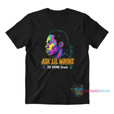 Ask Lil Wayne Classic Fit T-Shirt | Premium Hip Hop Fan Gift | Black, Size S