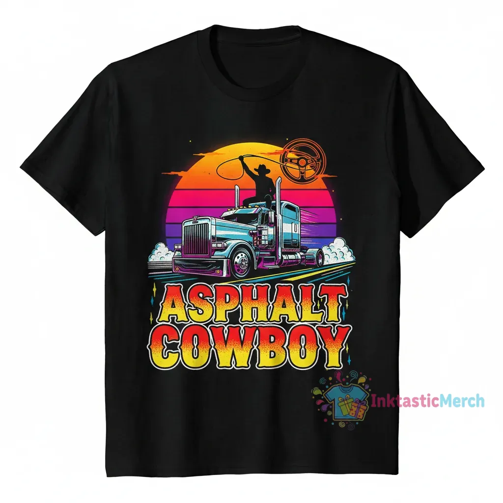 Asphalt Cowboy Trucker Tee 1 Asphalt Cowboy Trucker Tee