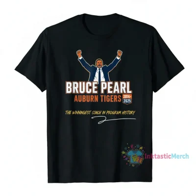 Auburn Tigers Bruce Pearl "Winningest Coach" Signature Shirt (2014-2025)