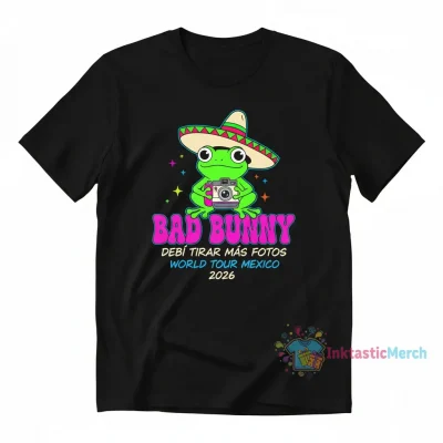 Bad Bunny Debí Tirar Más Fotos World Tour Mexico 2026 Frog T-Shirt