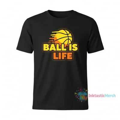 Ball Is Life Basketball T-Shirt, Basketball Life Shirt Men's Heavyweight T-shirt