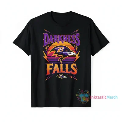 Baltimore Ravens Darkness Falls T-Shirt | NFL Football Fan Apparel