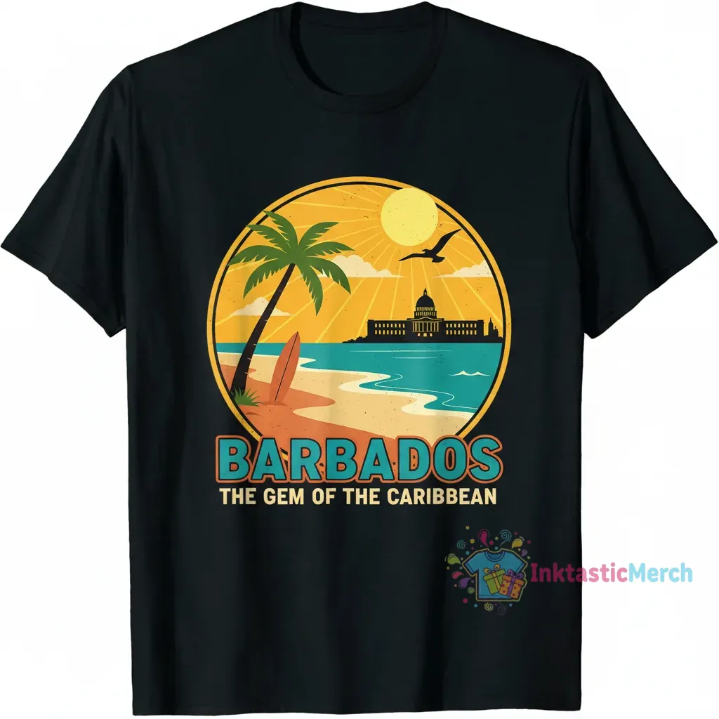 Barbados Men's Heavyweight T-Shirt - Black, Size S 1 Barbados Men's Heavyweight T-Shirt - Black, Size S